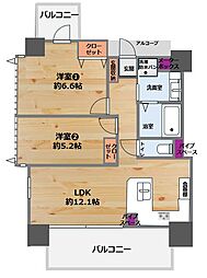 JR東海道・山陽本線 灘駅 徒歩1分 2LDKの間取り