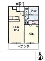 カーサノーバ南山Ｂ  ｜ 愛知県瀬戸市南山町1丁目（賃貸マンション1LDK・1階・42.24㎡） その2