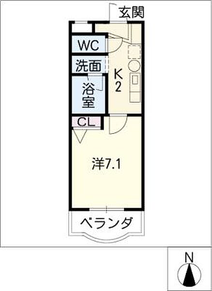 グランパルク ｜愛知県長久手市杁ケ池(賃貸マンション1K・1階・24.90㎡)の写真 その2