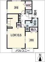 カーサ・コモドＡ棟  ｜ 愛知県長久手市先達（賃貸アパート2LDK・2階・59.58㎡） その2