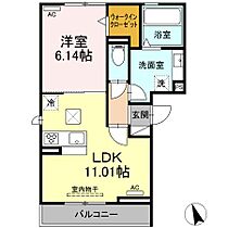 クラウンA&H 105 ｜ 愛知県長久手市岩作南島30-1（賃貸アパート1LDK・1階・42.97㎡） その2