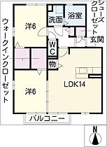 ＫＵＲＥ・ドリーム  ｜ 愛知県長久手市先達（賃貸アパート2LDK・1階・62.10㎡） その2