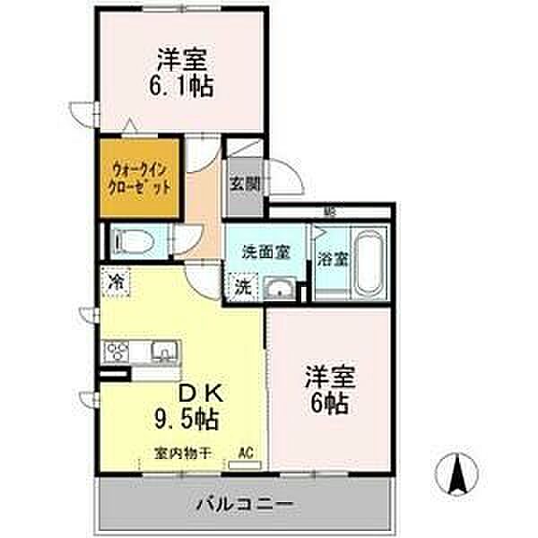 エクレール　A棟 203｜愛知県みよし市三好町弥栄(賃貸アパート2LDK・2階・52.16㎡)の写真 その13