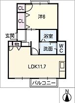 フォーレス・ソシア　Ｂ棟  ｜ 愛知県みよし市三好町木之本（賃貸アパート1LDK・1階・44.88㎡） その2