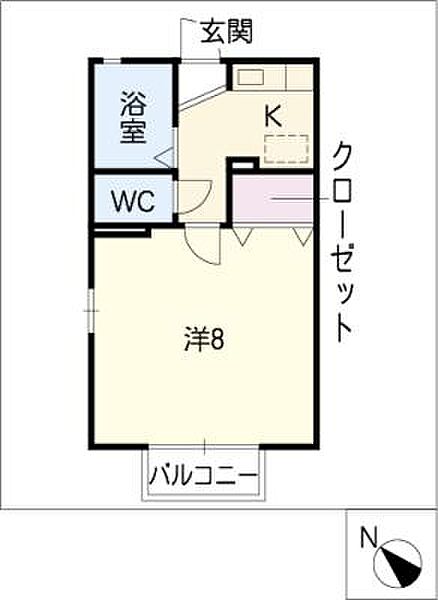 エストゥディオ ｜愛知県豊明市前後町鎗ケ名(賃貸アパート1K・2階・23.59㎡)の写真 その2