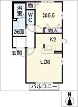 カンタービレ荒井  ｜ 愛知県豊田市荒井町下原（賃貸アパート1LDK・2階・44.22㎡） その2