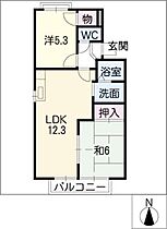 ジュネス東山台Ｂ棟  ｜ 愛知県みよし市東山台（賃貸アパート2LDK・2階・51.00㎡） その2