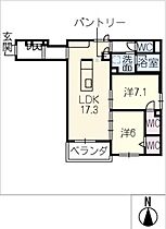 ベレオ平芝  ｜ 愛知県豊田市平芝町8丁目（賃貸マンション2LDK・2階・71.45㎡） その2