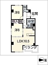 群雄久保ビル  ｜ 愛知県豊田市久保町1丁目（賃貸マンション2LDK・2階・53.82㎡） その2