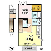 カーサ フェリーチェD 205 ｜ 愛知県豊田市曙町3丁目60-2（賃貸アパート1LDK・2階・42.80㎡） その14