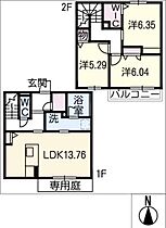 プリムヴェール  ｜ 愛知県知立市弘法町弘法山（賃貸タウンハウス3LDK・2階・85.40㎡） その2