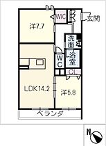 シャルール築地II  ｜ 愛知県刈谷市築地町3丁目（賃貸マンション2LDK・2階・63.62㎡） その2