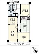 サントヴィラ－ジュ  ｜ 愛知県安城市日の出町（賃貸マンション3LDK・3階・69.76㎡） その2