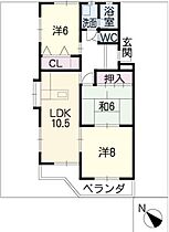 クレールみよし  ｜ 愛知県安城市新田町出郷（賃貸マンション3LDK・2階・72.00㎡） その2