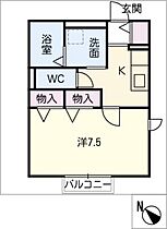 カーサフィオーレ  ｜ 愛知県西尾市弥生町（賃貸アパート1K・2階・28.75㎡） その2