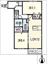 エスペランサII 101号室 ｜ 愛知県西尾市上町下屋敷22番21（賃貸アパート2LDK・1階・62.55㎡） その2