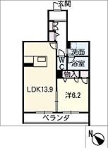 シャーメゾン　サクラ  ｜ 愛知県西尾市新在家町中郷（賃貸マンション1LDK・3階・49.00㎡） その2