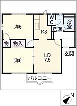 ドエル戸ケ崎Ａ棟  ｜ 愛知県西尾市戸ケ崎2丁目（賃貸アパート2LDK・2階・55.50㎡） その2