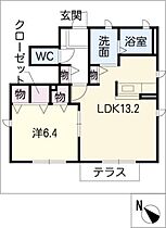 カルチェコートＢ棟  ｜ 愛知県碧南市千福町4丁目（賃貸アパート1LDK・1階・46.99㎡） その2