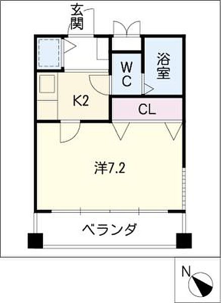 シガヤビル ｜愛知県岡崎市明大寺町字川端(賃貸マンション1K・6階・24.01㎡)の写真 その2