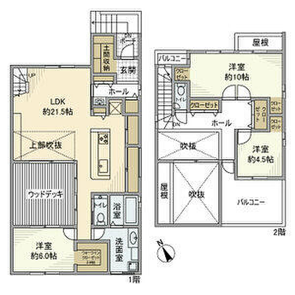 梅園町1丁目戸建 --｜愛知県岡崎市梅園町字1丁目(賃貸一戸建3LDK・--・116.54㎡)の写真 その2