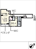 シャーメゾン東岡崎  ｜ 愛知県岡崎市明大寺町字池上（賃貸マンション1LDK・2階・55.31㎡） その2