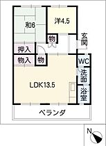 メゾンアイリス  ｜ 愛知県岡崎市六名東町（賃貸マンション2LDK・4階・53.83㎡） その2