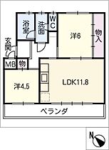 ボヌール広幡  ｜ 愛知県岡崎市広幡町（賃貸マンション2LDK・4階・48.13㎡） その2