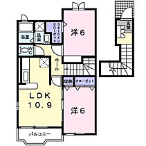 アルドーレ 205 ｜ 愛知県岡崎市筒針町字池田72番地1（賃貸アパート2LDK・2階・59.28㎡） その2