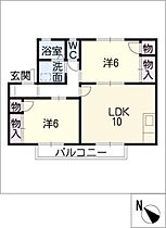 フラッツI  ｜ 愛知県岡崎市矢作町字竊樹（賃貸アパート2LDK・2階・53.81㎡） その2