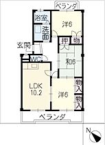 リトルアイランド202  ｜ 愛知県岡崎市蓑川新町2丁目（賃貸マンション3LDK・3階・67.70㎡） その2