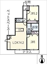 BLANCUBE SOLARISA  ｜ 愛知県岡崎市針崎町字大坪（賃貸マンション2LDK・1階・58.21㎡） その2