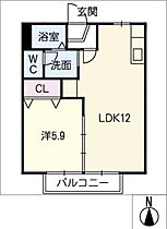 サニーハイツおおみや  ｜ 愛知県新城市大宮字大ノ木（賃貸アパート1LDK・2階・39.25㎡） その2