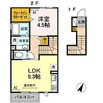 寿庵　B 202 ｜ 愛知県豊川市寿通1丁目28番1（賃貸アパート1LDK・2階・42.58㎡） その2