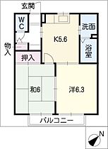 サンホープ  ｜ 愛知県豊橋市下地町字長池（賃貸アパート2K・1階・42.36㎡） その2