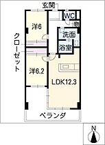 ドエルしかすが  ｜ 愛知県豊橋市小向町字北小向（賃貸マンション2LDK・1階・67.46㎡） その2