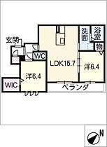 ラ・キャシェット北村  ｜ 愛知県豊橋市下地町字北村（賃貸マンション2LDK・2階・66.22㎡） その2