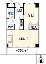 めぞん我楽庵  ｜ 愛知県豊橋市前田南町1丁目（賃貸マンション1LDK・3階・40.30㎡） その2