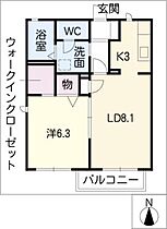 フルール中郷　Ａ  ｜ 愛知県豊橋市中郷町（賃貸アパート1LDK・2階・42.36㎡） その2