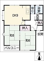 サンパーク又木  ｜ 愛知県一宮市馬見塚字又木（賃貸アパート2DK・2階・50.70㎡） その2