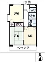 ラフィーネII  ｜ 愛知県一宮市千秋町加納馬場字郷前（賃貸マンション2K・1階・44.00㎡） その2