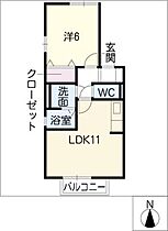 モンシェリ・Ｋ  ｜ 愛知県一宮市大和町妙興寺字千間堂（賃貸アパート1LDK・2階・41.00㎡） その2