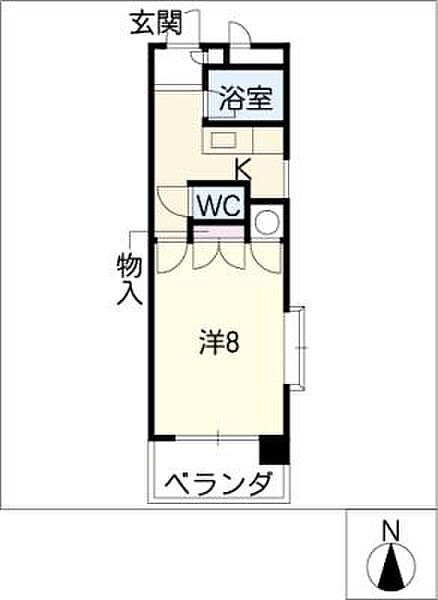 アレフI ｜愛知県一宮市新生3丁目(賃貸マンション1K・2階・27.00㎡)の写真 その2