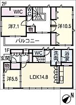 下津南山町1丁目戸建  ｜ 愛知県稲沢市下津南山1丁目（賃貸一戸建3LDK・2階・119.00㎡） その2