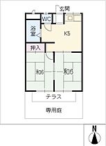 サンシャイン藤  ｜ 愛知県稲沢市小沢2丁目（賃貸アパート2K・1階・38.00㎡） その2