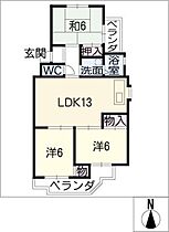 ハイツ高御堂Ｊ棟  ｜ 愛知県稲沢市高御堂1丁目（賃貸マンション3LDK・2階・70.04㎡） その2