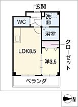 Ｃｏｑ　Ｇａｓｓｅａｕ  ｜ 愛知県稲沢市松下1丁目（賃貸マンション1LDK・2階・30.82㎡） その2