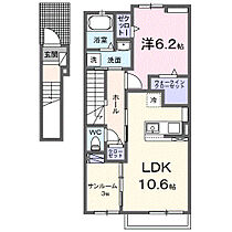 ＴＮ．ｃｏｍ．III 202 ｜ 愛知県稲沢市奥田酒伊町14（賃貸アパート1LDK・2階・51.63㎡） その2