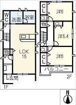 はなぶさＡ棟  ｜ 愛知県あま市甚目寺松山（賃貸一戸建3LDK・2階・82.80㎡） その2