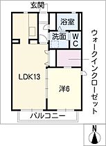 サンシャインIII  ｜ 愛知県あま市西今宿山伏三（賃貸アパート1LDK・2階・44.33㎡） その2